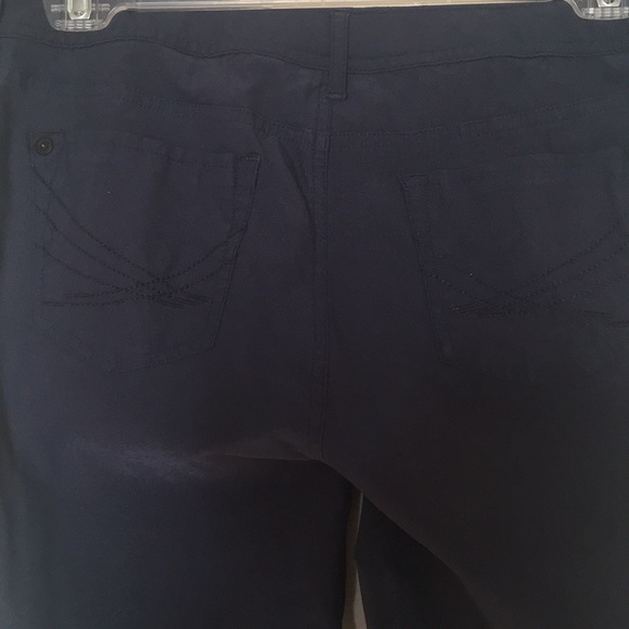 Simply Vera Vera Wang Dark Blue Stretch Pants - Picture 4 of 8